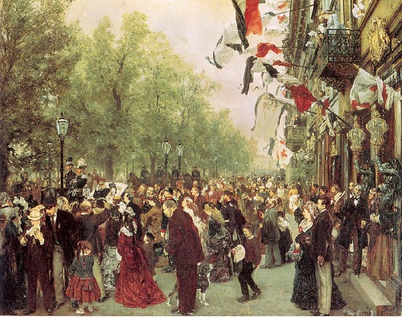 Adolph von Menzel William I Departs for the Front, July 31, 1870 Spain oil painting art